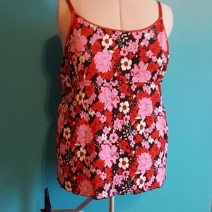 Retro floral tank